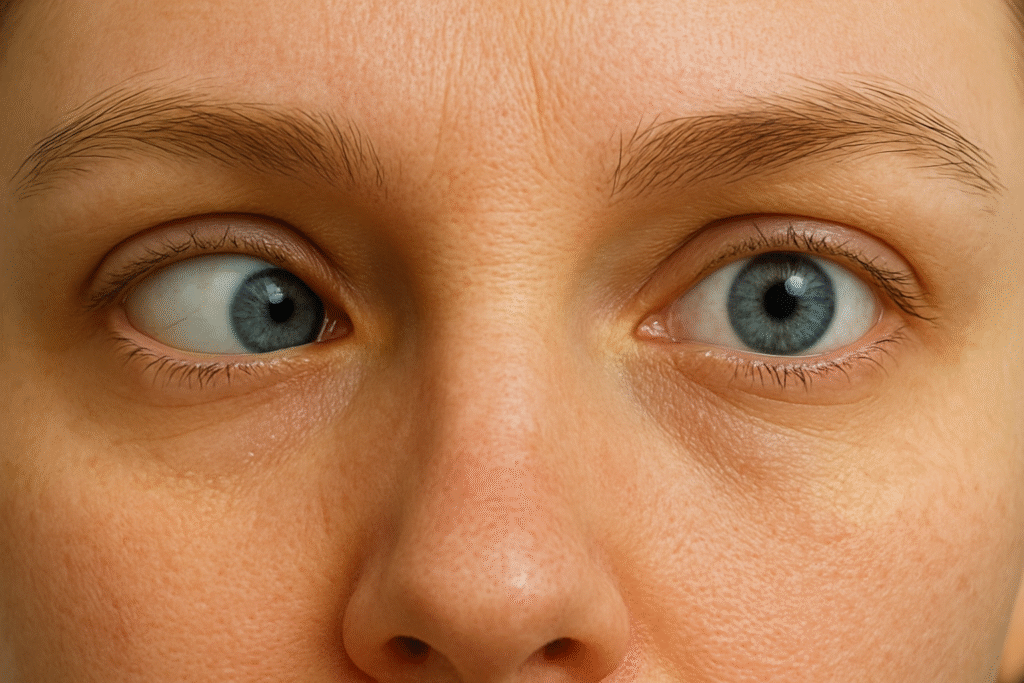 Alteração súbita na movimentação dos olhos